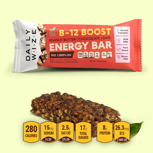 All Natural B-12 Boost Peanut butter Chocolate Date Energy Bite